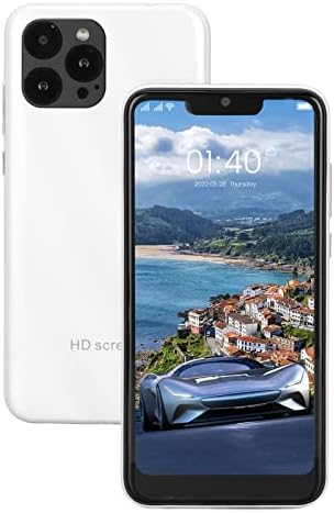 Dpofirs iP13 Pro Max Unlocked Smartphones 3G Cheap 6.1" HD Screen Cell Phone Face Unlocked 3GB 32GB Mobile Phone for Android 6 Gifts for Seniors Kids Backup Phone, WiFi, BT,FM, 5MP+8MP(White)