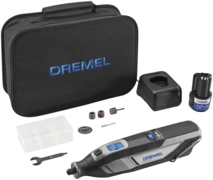 Dremel 8240 12V Cordless Rotary Tool Kit with Variable Speed and Comfort Grip - Includes 2AH Battery Pack, Charger, 5 Accessories & Wrench, Tool Fabric Carry Bag, and Instruction Manual