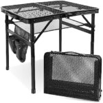 E EASTSTORM Folding Picnic Table for Grill Outdoor Camping Table with Portable Mesh Bag, Compact & Foldable for Easy Storage - Great for Picnic, Garden, Patio, Dining, BBQ, Party, Market