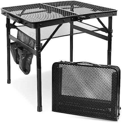E EASTSTORM Folding Picnic Table for Grill Outdoor Camping Table with Portable Mesh Bag, Compact & Foldable for Easy Storage - Great for Picnic, Garden, Patio, Dining, BBQ, Party, Market