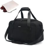 ECOHUB Personal Item Bag 16'' Small Duffel Bag Travel Bag Weekender Bag Gym Bag Tote Duffel bag Overnight Bags Travel Essentials for Women and Men Shoulder Bag Carry On Shoes Bag (Black)