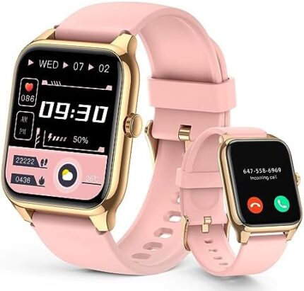 EGQINR Smart Watches for Women, 1.78" AMOLED 368 * 448 HD Screen, 69 Sports Modes Fitness Tracker with Heart Rate, Blood Pressure, Blood Oxygen, Sleep, IP68 Waterproof Smartwatch for Android iOS
