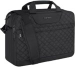 EMPSIGN 17.3 Inch Laptop Bag, Large Capacity Expandable Travel Briefcase for Women & Men Business Office, Water-Repellent Laptop Case Computer Bag with RFID Pockets, Black