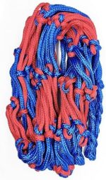 ERDANER Basketball Carrying Mesh Storage Mesh Bag, Red and Blue Single Ball Mesh Bag Basketball Volleyball Soccer Accessories