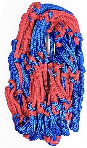 ERDANER Basketball Carrying Mesh Storage Mesh Bag, Red and Blue Single Ball Mesh Bag Basketball Volleyball Soccer Accessories