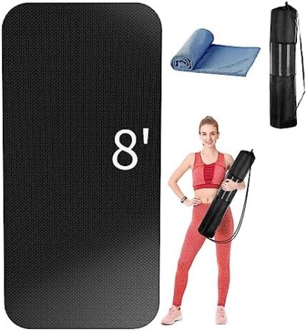 EVEME Extra Large Yoga Mat 96" x 32" x 1/4 inch, Workout mats for home gym,Exercise mats for home workout,Yoga mat thick large wide,Large exercise mats for home gym,Fitness equipment mat
