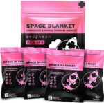 EVERLIT Survival Emergency Mylar Thermal Blanket, Foil Space Blanket Designed for NASA, Body Warmer Blanket for Outdoor, First Aid, Camping Gear, Hiking Travel (4 Pack, Bubblegum Pink)