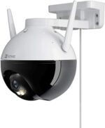 EZVIZ Outdoor Camera Pan/Tilt/Zoom, 360° Visual Coverage, 1080P WiFi Security Cam, IP65 Waterproof, Color Night Vision, AI-Powered Person Detection, Support MicroSD Card up to 256GB | C8C