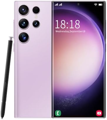 Echoamo 5G Unlocked Cell Phones, 6G+256GB Dual Sim Mobile Phone, C23 Smartphone Unlocked, 6.8 inch Screen Android Phone 48+108MP, 6800mAh,Fingerprint Lock&Face ID (Pink)