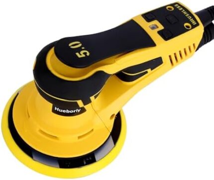 Electric Random Orbital Sander Brushless Motor Powerful 350W Polisher Sander 6-Inch 10000 RPM Variable Speed Tool for Sanding Walls and Wood, Rust Removal, Car Polishing Ect