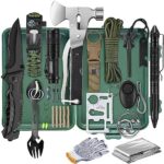 Emergency Survival Kit, Gifts for Men Dad Boyfriend Him Husband Christmas, 33Pcs Survival Gear Cool Gadget Camping Accessories Equipment for Hunting, Fishing, Outdoor Adventure, Hiking, Birthday Gift