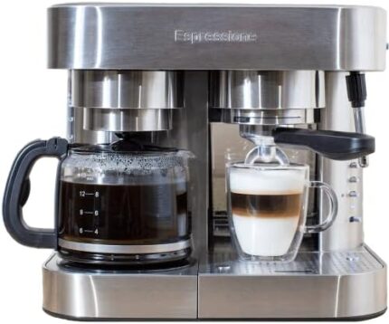 Espressione Combination Stainless Steel Espresso + Coffee Maker, 10 cups