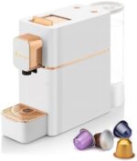 Espresso Machine for Coffee Capsules Compatible with Nespresso OriginalLine Machine, Espresso Maker for Nespresso OriginalLine, Battistino Coffee, Rosso Caffe, Peet's Espresso ...(White)