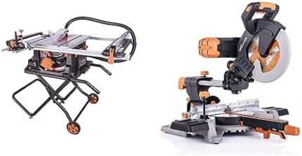 Evolution - RAGE5-S Power Tools RAGE5S 10" TCT Multi-Material Table Saw, 10 & Power Tools R255SMSDB 10" Multi-Material Double Bevel Sliding Compound Miter Saw