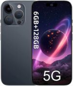 ExAchat A14 Pro Max 5G Unlocked Smartphone, Android 13 Phones Unlocked 6GB+128GB 6.82" FHD+ Display 120HzD 64MP Camera 6800mAh Dual SIM 5G Phone GPS/Fingerprint/Face ID (Black)