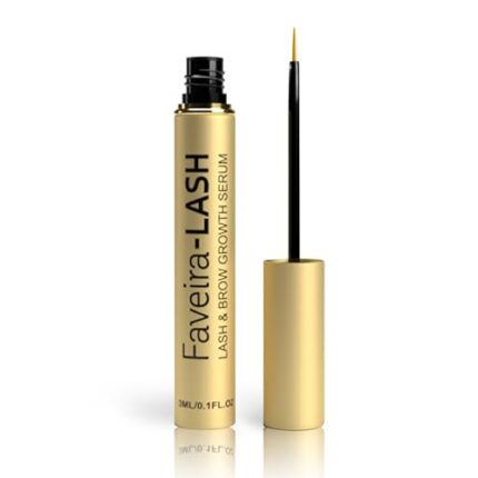 Eyelash Growth Serum By Faveira Beauty Lash Serum for Eyelash Growth and Thickness Eyebrow Growth Serum Eyelash Serum to Grow Lashes Lash Boosting Serum for Longer Fuller Thicker Looking Lashes (3ML)
