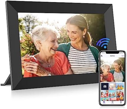 FANGOR 10.1 Inch WiFi Digital Picture Frame 1280x800 HD IPS Touch Screen, Electronic Smart Photo Frame with 16GB Storage, Auto-Rotate, Instantly Share Photos/Videos and Send Best Wishes from Anywhere