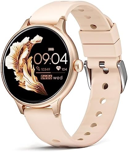 FITVII Smart Watch for Women Answer/Make Call, Fitness Tracker with 24/7 Blood Pressure Heart Rate and Blood Oxygen Monitor, Sleep Tracker Step Counter Waterproof Smartwatch for Android and iOS Phone