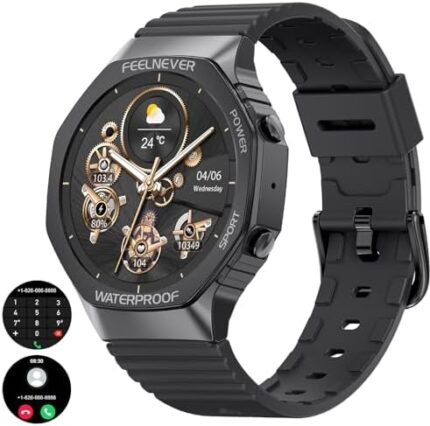 FOXBOX Smart Watches for Women Girls with Bluetooth Call,1.32" Fitness Tracker with Female Health/Pedometer/Heart Rate/Blood Pressure/Sleep Monitor/Weather, IP67 Waterproof Smartwatch for Android iOS