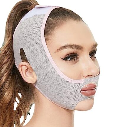 FUIART Beauty Face Sculpting Sleep Mask, Chin Strap for Double Chin for Woman, V-Line Shaping Face Masks (1Pack)