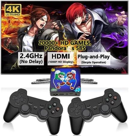 FVBADE [20000 in 1]58S Pandora Box Arcade Game Console WiFi Function to Add More Game Compatible PC,Projector & TV,3D Games 1-4 Players Favorite List Game Category Save/Search/Hide/Pause/Delete Games