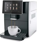 Farenheit Epsilon Super Automatic Coffee Machine, Espresso Maker and Cafetera Automatica comes w/ 11 Brew Selections, 7 Inch AI Touchscreen and Italian, Self-Cleaning Expresso Barista Brewer
