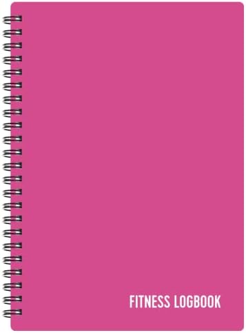 Fitness Logbook - Track 150 Workouts - Thick Paper, Poly Cover - A5 6 x 8 inches - Undated Workout Journal, Planner Log Book to Track Weight Loss, Muscle Gain, Gym Exercise, Bodybuilding Progress - For Men & Women