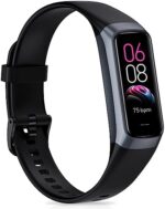 Fitness Tracker with Heart Rate Monitor, Step Counter, Sleep Monitor, Calorie Tracking, Activity Tracker with 1.1" AMOLED Touch Color Screen, Waterproof Step Tracker for Android iPhones Women Men Kids