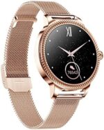 Fitness Trackers for Women Smart Watches for iPhones Android Phone, Bluetooth Step Counter Wrist Strap Smart Watch Band for Sports, Silver