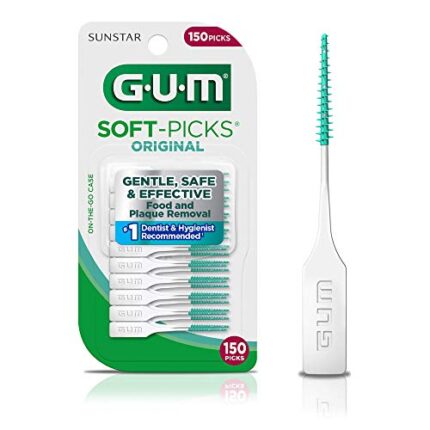 GUM 6327RA Soft-Picks Original Dental Pick, 150 Count, Pack of 6