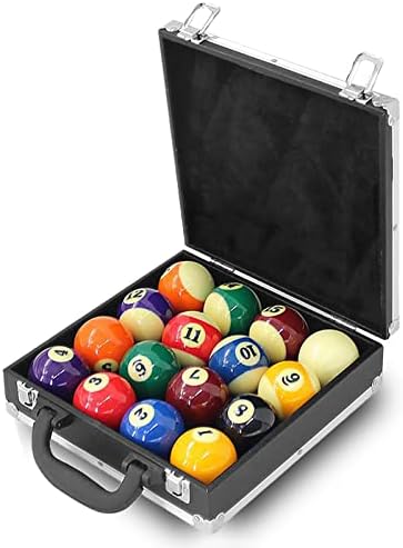Gaeirt Billiard Balls Storage Box, Pool Balls Set with 16 Holes (American Billiards), Billiard Accessory with Latches, Pool Carrying Case Accessory with Carry Handle