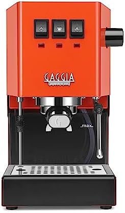 Gaggia RI9380/53 Classic Evo Pro Espresso Machine, Lobster Red, Small