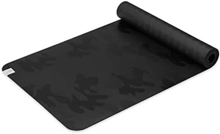 Gaiam Dry-Grip Yoga Mat - 5mm Thick Non-Slip Exercise & Fitness Mat for Standard or Hot Yoga, Pilates and Floor Workouts - Cushioned Support, Non-Slip Coat - 68 x 24 Inches