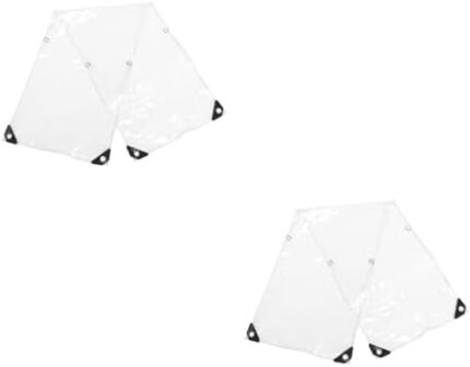 Garneck 2 Sets Folding Awning Tent for Camping Portable Tent Camping Sun Shelters Clear PVC tarp Clear Camping tarp Garden Tent Cover Clear Screen rain shelter Garden Sunshade Folding Tent