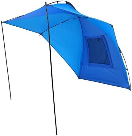 Garneck Tent Awning Shelter Car Camping Teardrop Trailer Camping Tarp Sun Shelter Portable Tent Outdoor Sun Shade Beach Tents Sunproof Tent Rainproof Tent Camping Tent Blue Barbecue