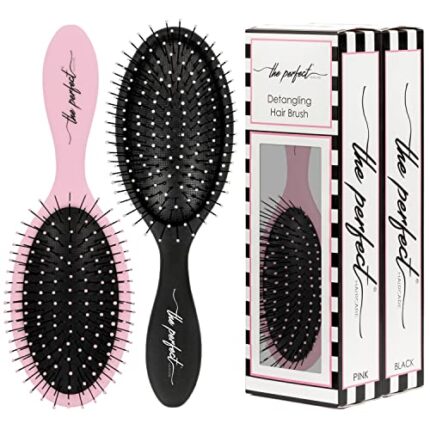 Gentle Wet or Dry Hair Brush for Detangling and Styling - Great for all Hair Types and Hair Extensions - Women and Men, Girls, Kids, Children - Great for Gifts and Travel