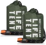 Go Time Gear Life Tent Emergency Survival Shelter – 2 Person Emergency Tent – Use As Survival Tent, Emergency Shelter, Tube Tent, Survival Tarp - Includes Survival Whistle & Paracord