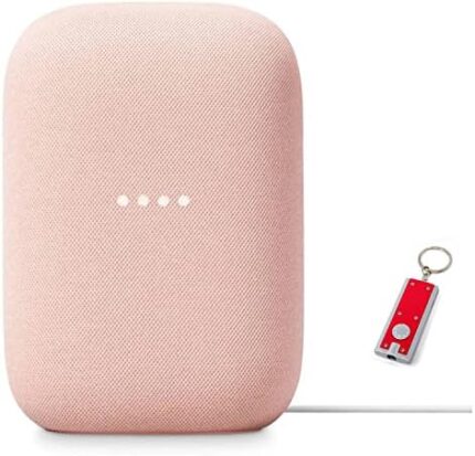 Google Audio Bluetooth Speaker with Keychain LED - Wireless Music Streaming - Sand Pink