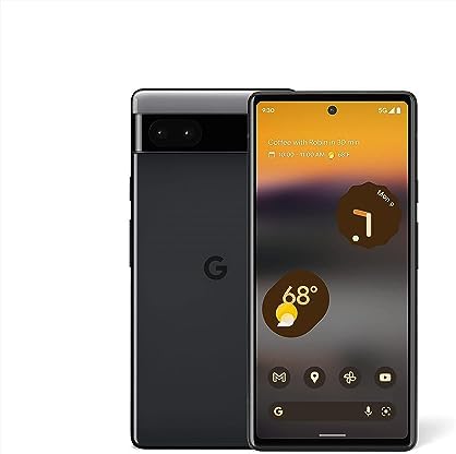 Google Pixel 6a - 5G Android Phone - Unlocked Smartphone with 12 Megapixel Camera and 24-Hour Battery - Charcoal