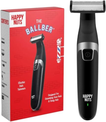 HAPPY NUTS The Ballber Electric Groin & Body Hair Trimmer for Men - Mens Body Groomer Kit for Privates - No Nick Ball Shaver & Pubic Hair Trimmer