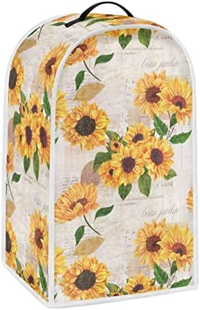 HUISEFOR Sunflower Post Design Blender Covers Kitchen Appliance Dustproof Cover with Handle, Washable Kitchen Universal Food Processor Juicer Coffee Maker Cover