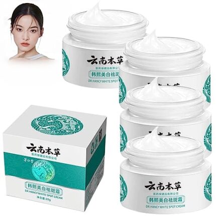 Hancy Yunnan Herbal Whiten And Freckle Removing Cream, Korean Melasma Cream, Dr Hancy White Spot Cream, Yunnan Herbal Cream, Japanese Melasma Cream, Face Moisturizing Face Skin Care (4 Bottle)