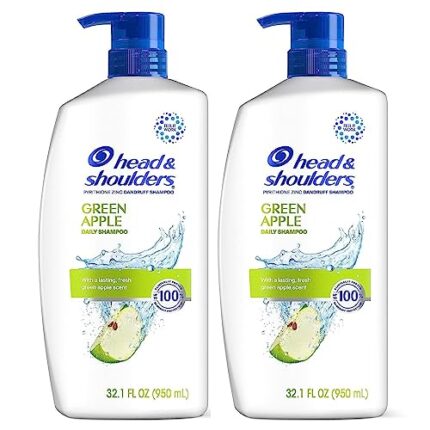 Head & Shoulders Shampoo, Anti Dandruff Treatment and Scalp Care, Green Apple, 32.1 fl oz, Twin Pack