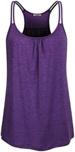 Hibelle Womens Scoop Neck Cute Racerback Yoga Workout Tank Top