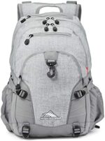 High Sierra Loop Backpack, Travel, or Work Bookbag with tablet sleeve, One Size, Silver Heather