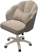 Home Office Desk Butterfly Chair with Mid-Back Upholstered Modern Tufted Computer Task Chair Swivel Height Adjustable Velvet Accent Chair……