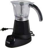 IMUSA 3-6 Cup Electric Espresso Maker with Detachable Base, Black