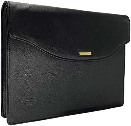 INODECO Business Briefcase Clutch Bag for Men and for Women -iPad Purse with Multi-Pockets, File Document Bag Purse Wallet, Office Work Bag, Vegan Leather Tech Clutch MacBook Bag