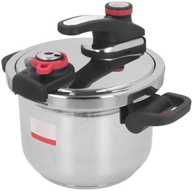 Instant Multi Cooker, Stovetop Pressure Cooker, 6L 304 Stainless Steel 2 Gear Pressure Cooking Pot with Foldable Handle & Intelligent Protection for Home Kitchen Fast Cooking