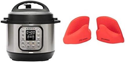 Instant Pot Duo 7-in-1 Electric Pressure Cooker, Sterilizer, Slow/Rice Cooker, Steamer, Saute, Yogurt Maker, and Warmer, 3 Quart, 11 One-Touch Programs & Pot Mini Mitts